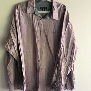 Burgandy plaid button up shirt Claiborne size 3XLT‎